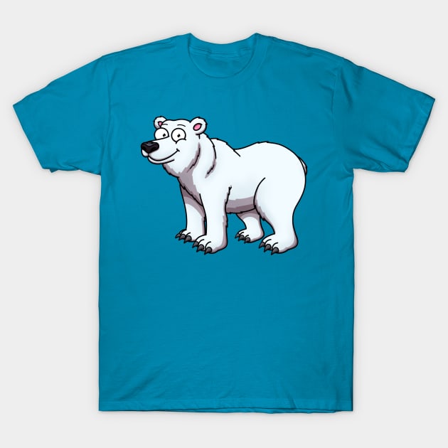 Happy Polar Bear T-Shirt by TheMaskedTooner